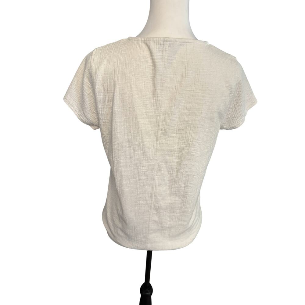 J. Crew Factory Small White Cap Sleeve Top - Picture 4 of 5
